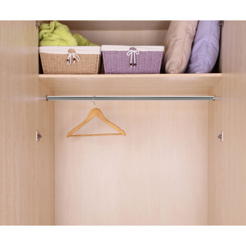 Barra armario ovalada Metal Blanco 150cm