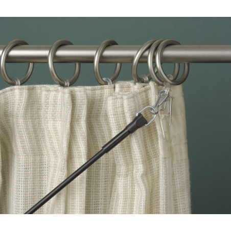 Metal curtain draw rod Black (1pc.)