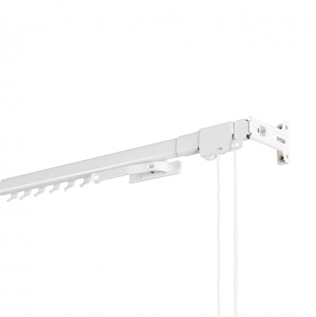 Reinforced metal rail Extendable 210-390cm White
