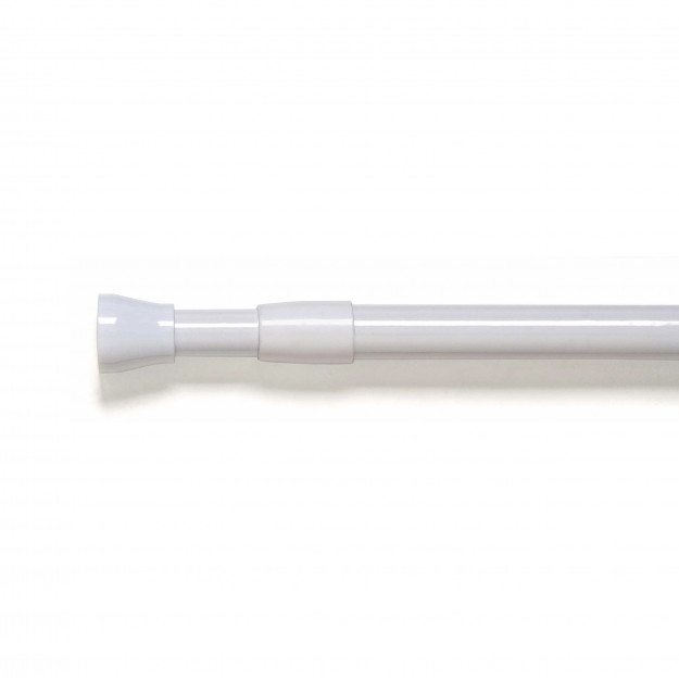 Barra blanca para cortina de ducha extensible de 125 a 220 cm. - DUKTO -  Tienda online de accesorios de fontanería.